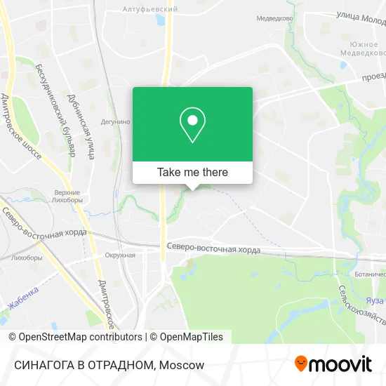 СИНАГОГА В ОТРАДНОМ map