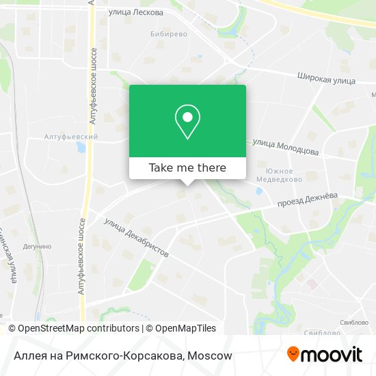 Аллея на Римского-Корсакова map