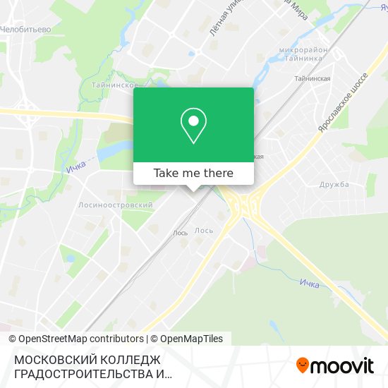 МОСКОВСКИЙ КОЛЛЕДЖ ГРАДОСТРОИТЕЛЬСТВА И ПРЕДПРИНИМАТЕЛЬСТВА map