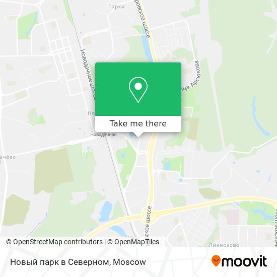 Новый парк в Северном map