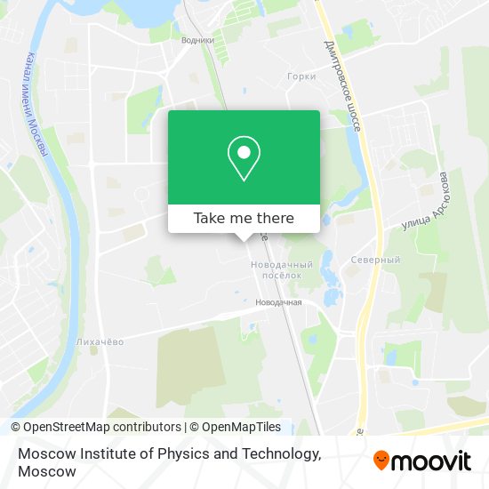 Moscow Institute of Physics and Technology map