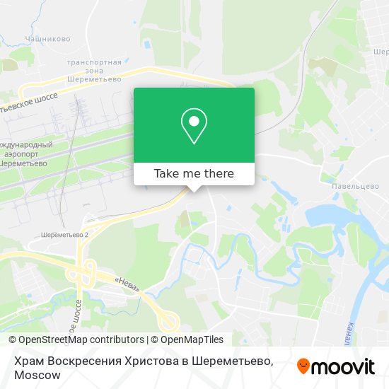 Храм Воскресения Христова в Шереметьево map