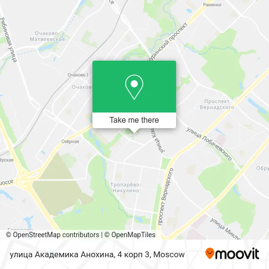 улица Академика Анохина, 4 корп 3 map