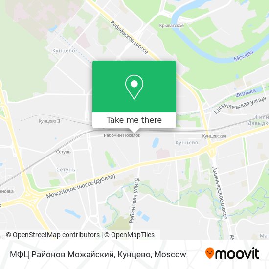 МФЦ Районов Можайский, Кунцево map