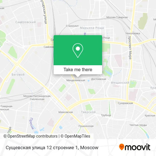Сущевская улица 12 строение 1 map