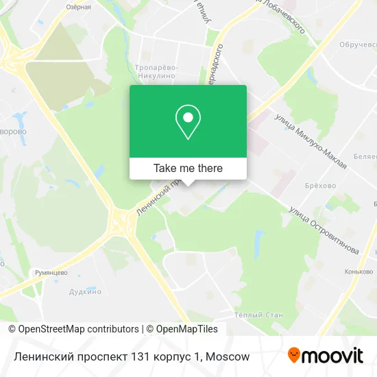 Ленинский проспект 131 корпус 1 map