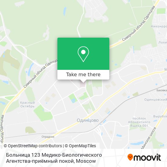 Больница 123 Медико-Биологического Агентства-приёмный покой map