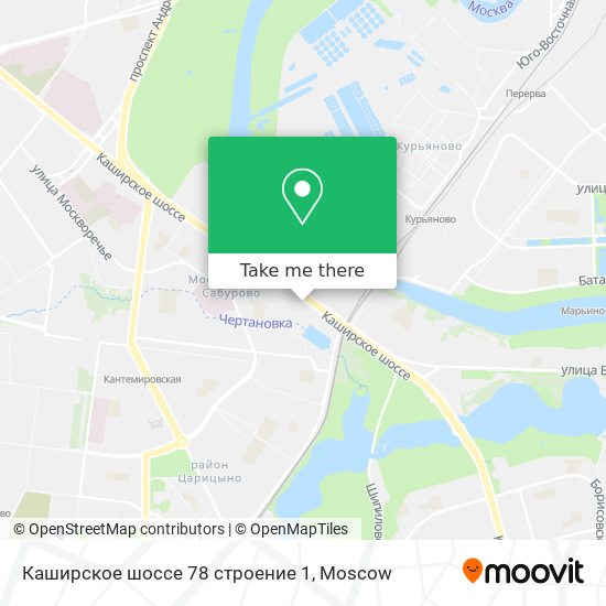 Каширское шоссе 78 строение 1 map