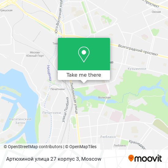 Артюхиной улица 27 корпус 3 map