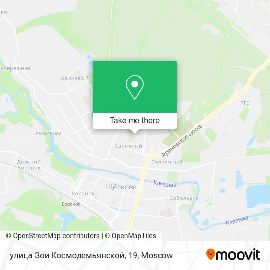 улица Зои Космодемьянской, 19 map