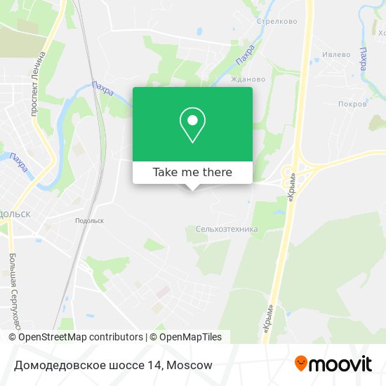 Домодедовское шоссе 14 map