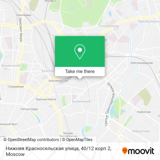 Нижняя Красносельская улица, 40 / 12 корп 2 map
