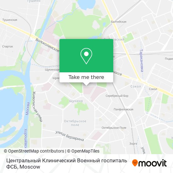 Центральный Клинический Военный госпиталь ФСБ map