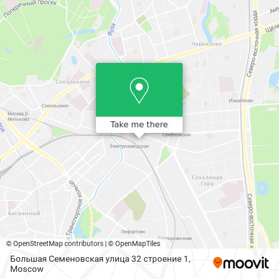 Большая Семеновская улица 32 строение 1 map