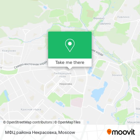 МФЦ района Некрасовка map