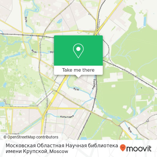 Московская Областная Научная библиотека имени Крупской map