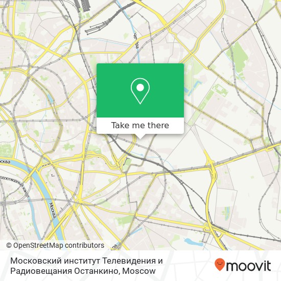 Московский институт Телевидения и Радиовещания Останкино map