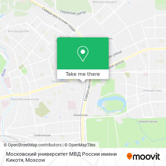 Московский университет МВД России имени Кикотя map