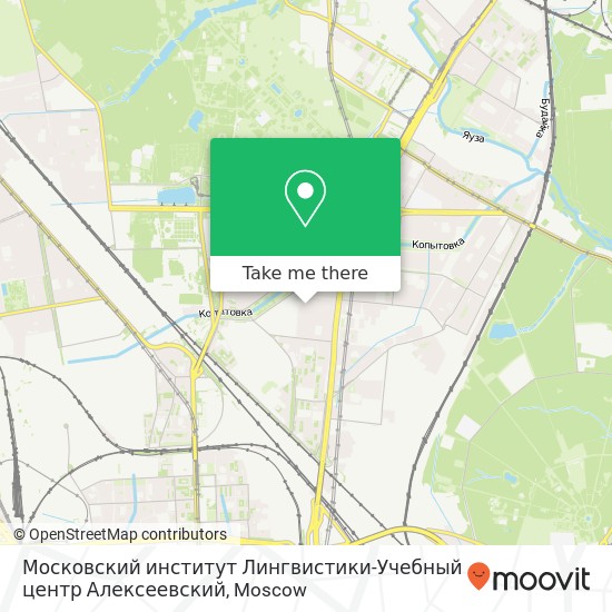 Московский институт Лингвистики-Учебный центр Алексеевский map