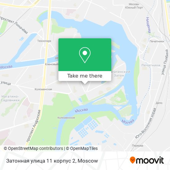 Затонная улица 11 корпус 2 map