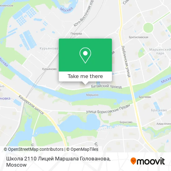 Школа 2110 Лицей Маршала Голованова map