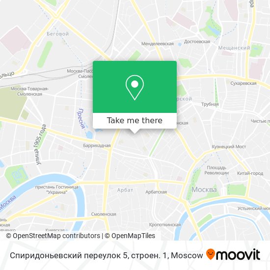 Спиридоньевский переулок 5, строен. 1 map