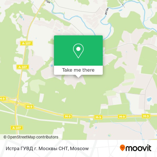 Истра ГУВД г. Москвы СНТ map