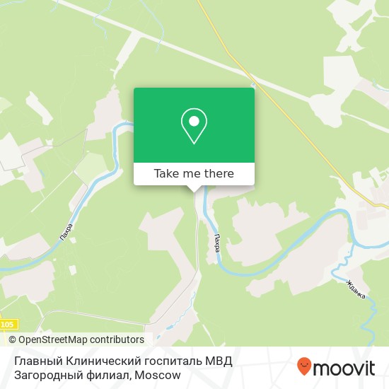 Главный Клинический госпиталь МВД Загородный филиал map