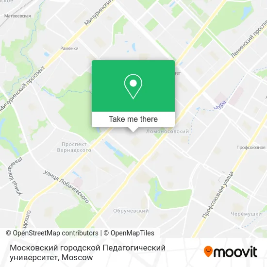 Московский городской Педагогический университет map