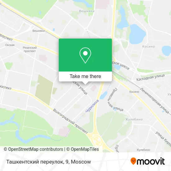 Ташкентский переулок, 9 map