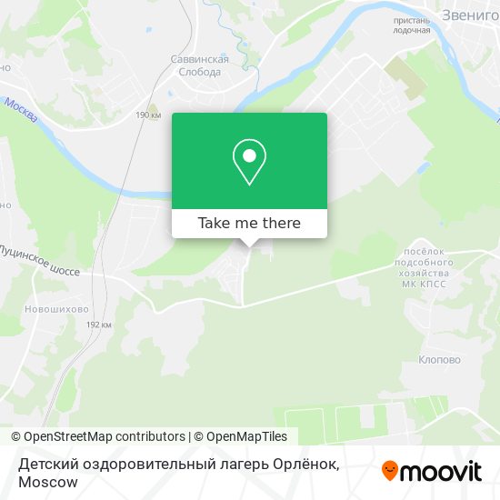 Детский оздоровительный лагерь Орлёнок map