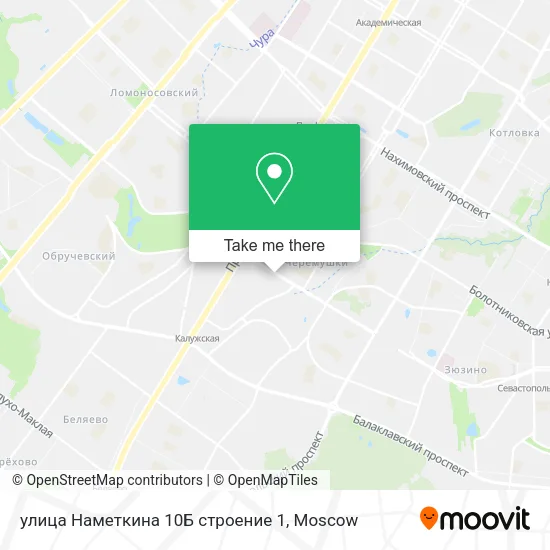 улица Наметкина 10Б строение 1 map