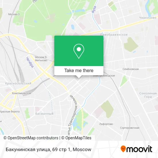 Бакунинская улица, 69 стр 1 map
