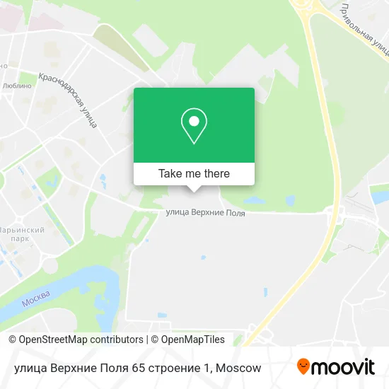 улица Верхние Поля 65 строение 1 map