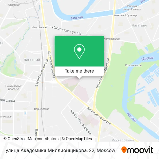 улица Академика Миллионщикова, 22 map