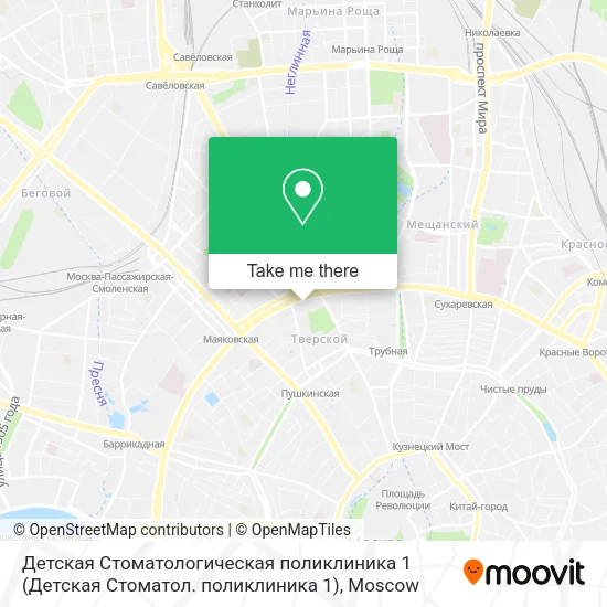 Детская Стоматологическая поликлиника 1 map