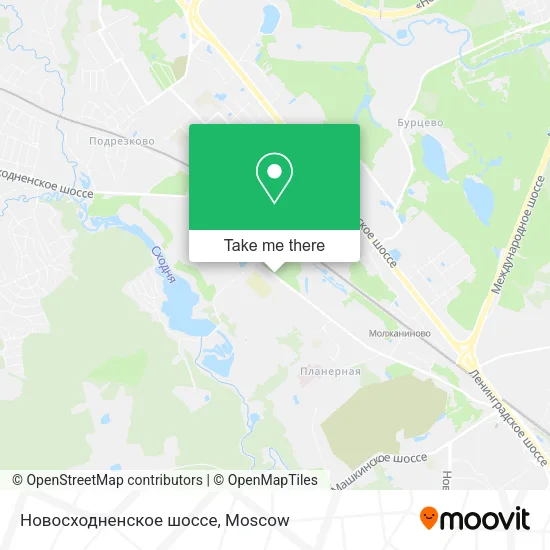 Новосходненское шоссе map