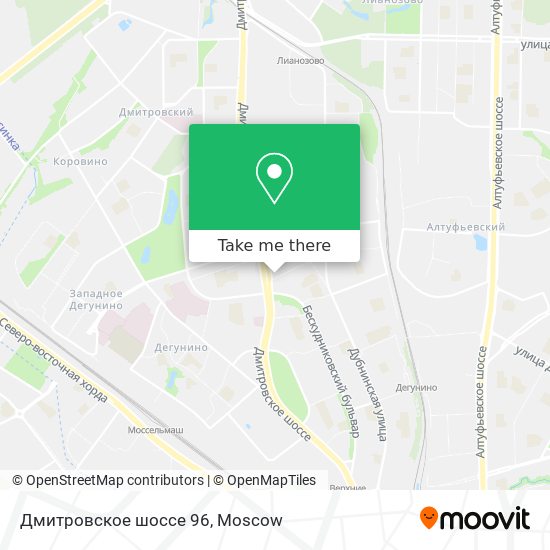 Дмитровское шоссе 96 map
