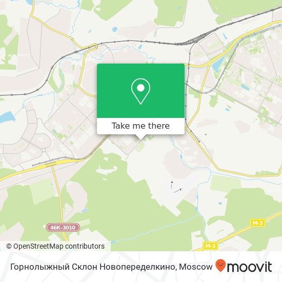 Горнолыжный Склон Новопеределкино map