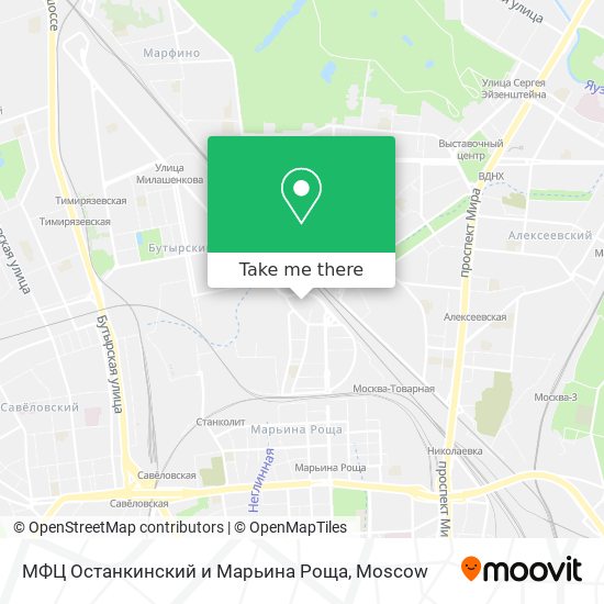 МФЦ Останкинский и Марьина Роща map