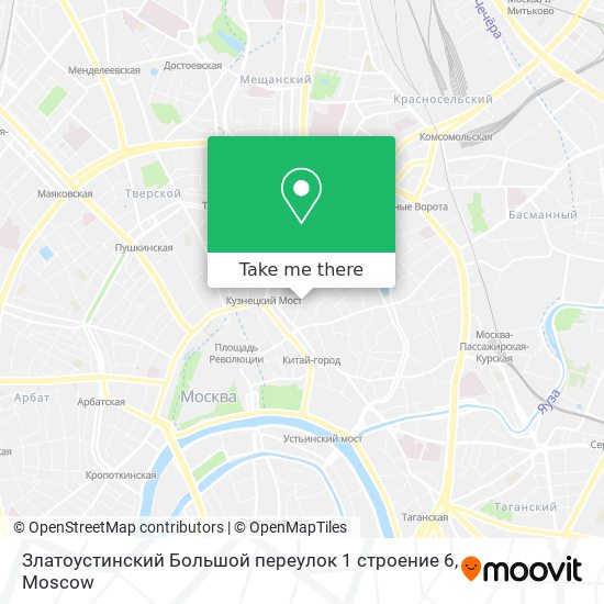 Златоустинский Большой переулок 1 строение 6 map