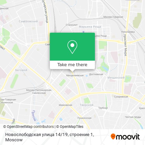 Новослободская улица 14 / 19, строение 1 map