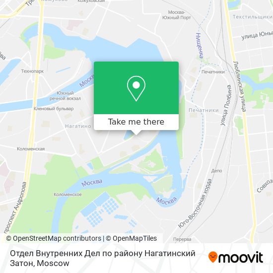 Отдел Внутренних Дел по району Нагатинский Затон map