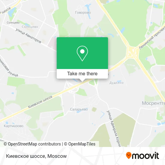 Киевское шоссе map
