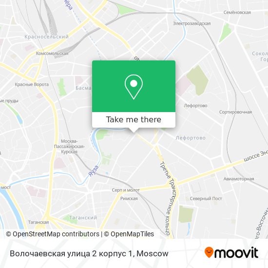 Волочаевская улица 2 корпус 1 map