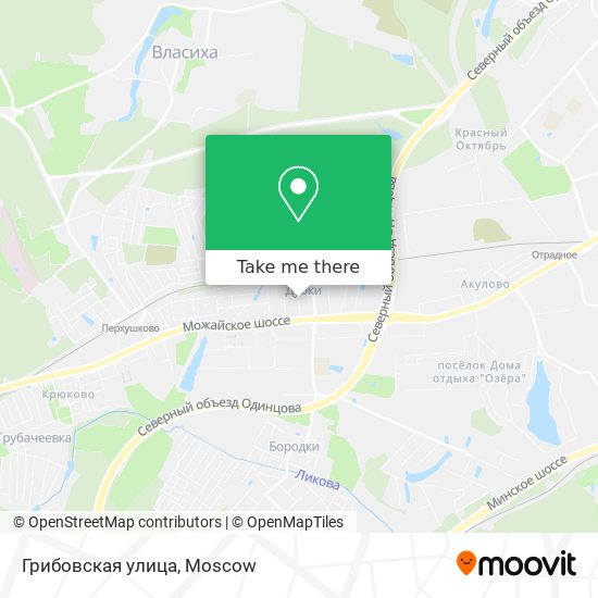 Грибовская улица map