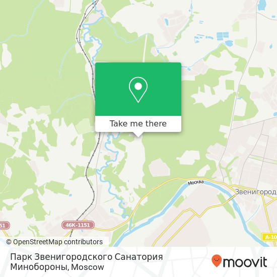 Парк Звенигородского Санатория Минобороны map