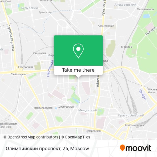 Олимпийский проспект, 26 map