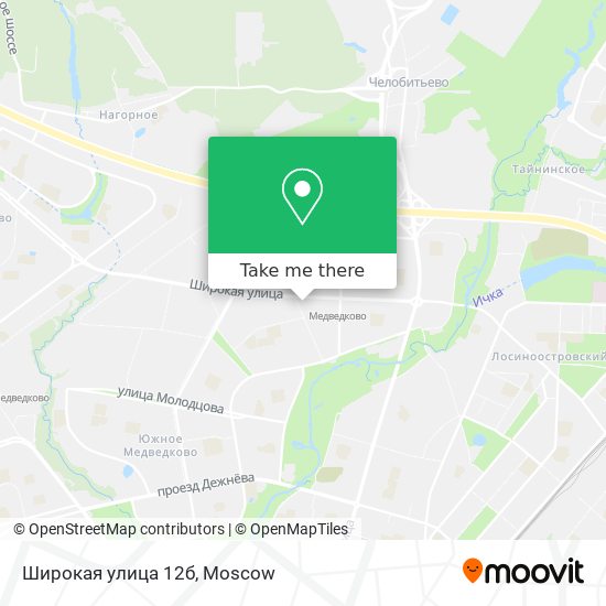 Широкая улица 12б map