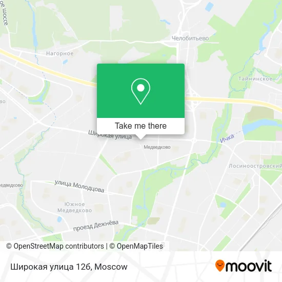 Широкая улица 12б map